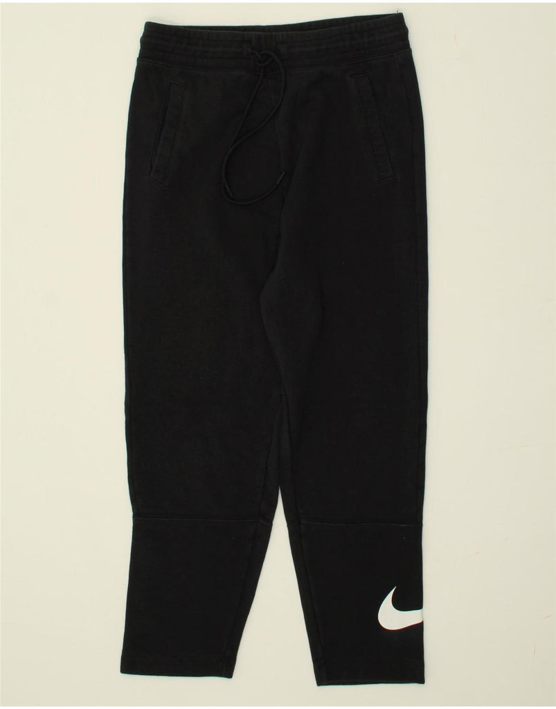 NIKE Mens Graphic Tracksuit Trousers Small Black Cotton | Vintage Nike | Thrift | Second-Hand Nike | Used Clothing | Messina Hembry 