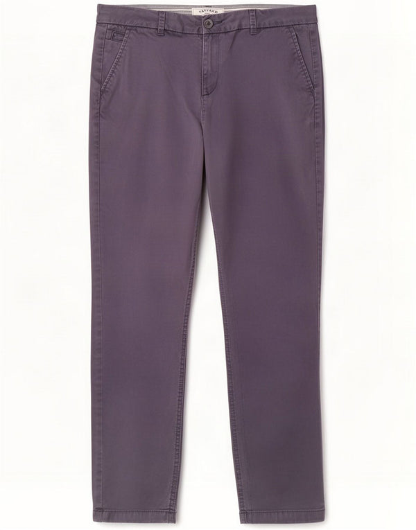 Fat Face Womens Slim Chino Trousers UK 14 Large W34 L28 Navy Blue Cotton