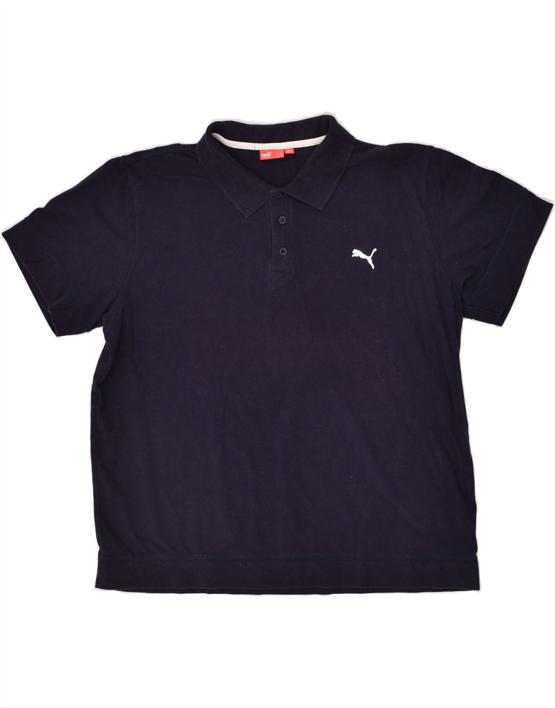 PUMA Mens Polo Shirt XL Navy Blue Cotton | Vintage Puma | Thrift | Second-Hand Puma | Used Clothing | Messina Hembry 