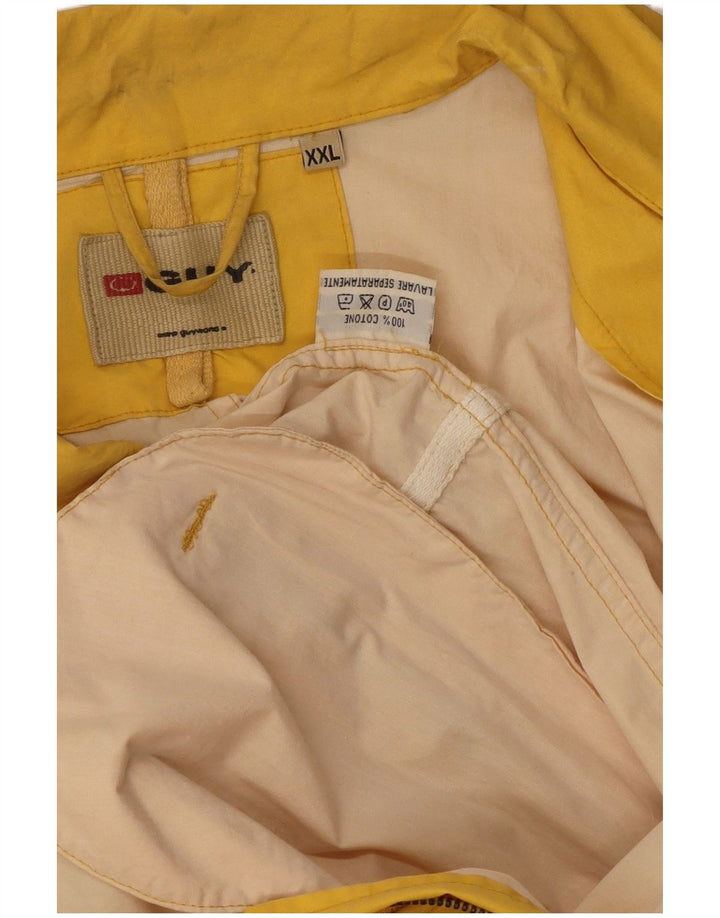 Vintage Mens Utility Jacket UK 44 2XL Yellow Cotton