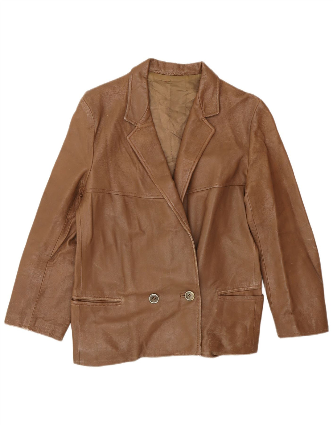 MONTE CARLO Womens Double Breasted Blazer Jacket IT 42 Medium Brown
