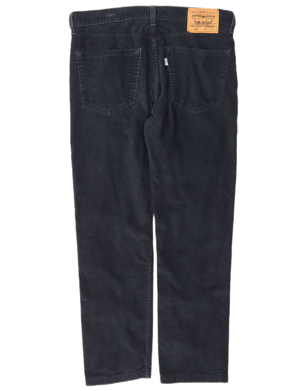 Levi's Mens 505 Straight Corduroy Trousers W33 L28 Navy Blue Cotton