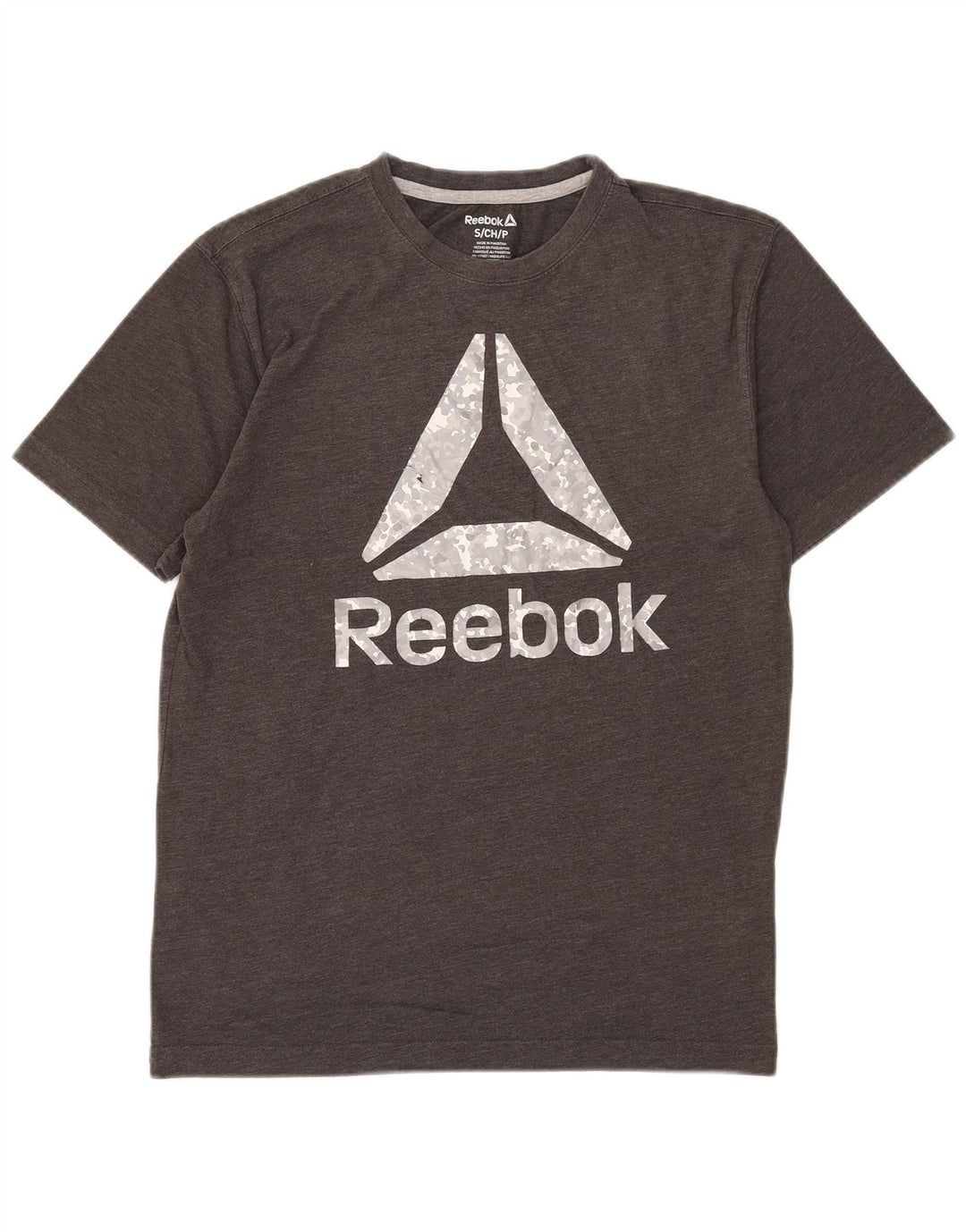 Reebok Mens Graphic T-Shirt Top Small Grey Cotton
