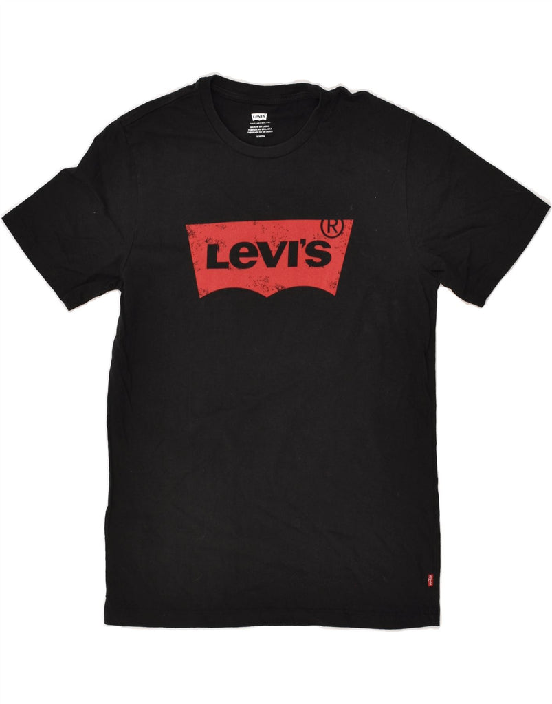 LEVI'S Mens Graphic T-Shirt Top Small Black Cotton | Vintage Levi's | Thrift | Second-Hand Levi's | Used Clothing | Messina Hembry 