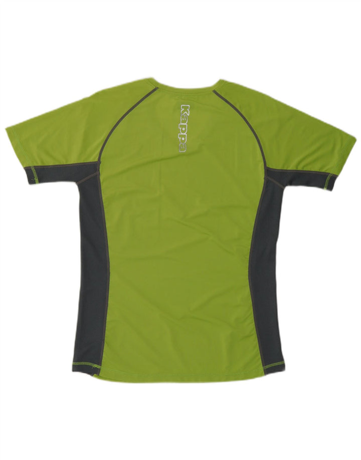 KAPPA Womens Graphic T-Shirt Top UK 16 Large Green Colourblock Polyester