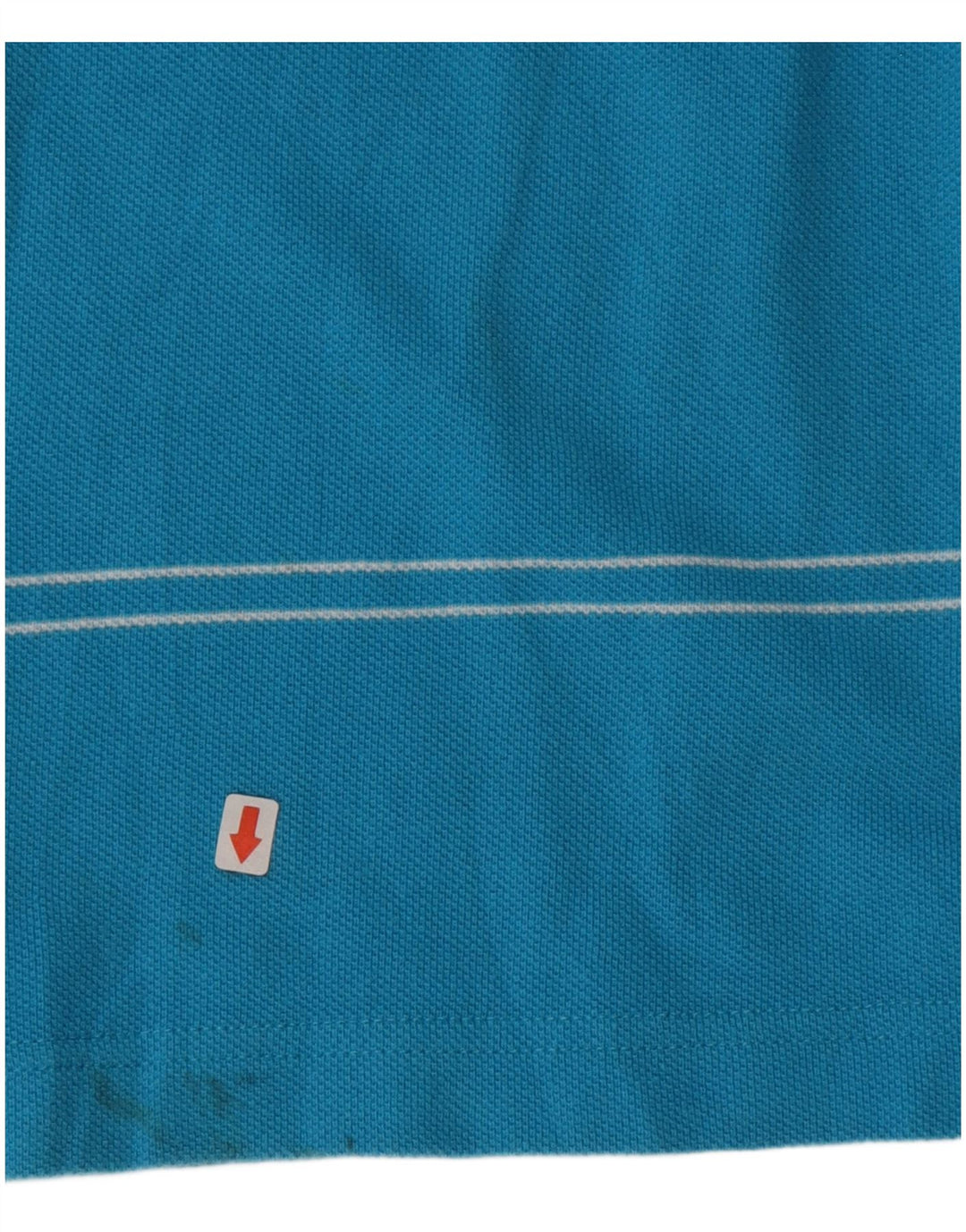 Chaps Mens Polo Shirt XL Blue Striped Cotton
