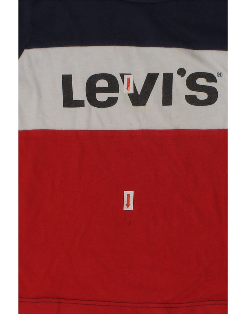 LEVI'S Boys Graphic Top Long Sleeve 3-4 Years Navy Blue Colourblock Cotton | Vintage Levi's | Thrift | Second-Hand Levi's | Used Clothing | Messina Hembry 