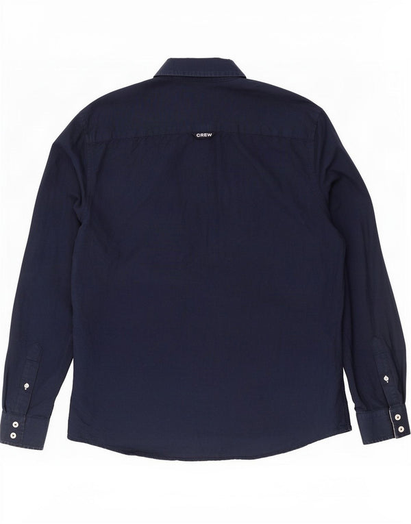 Crew Clothing Mens Slim Fit Shirt Large Navy Blue Cotton
