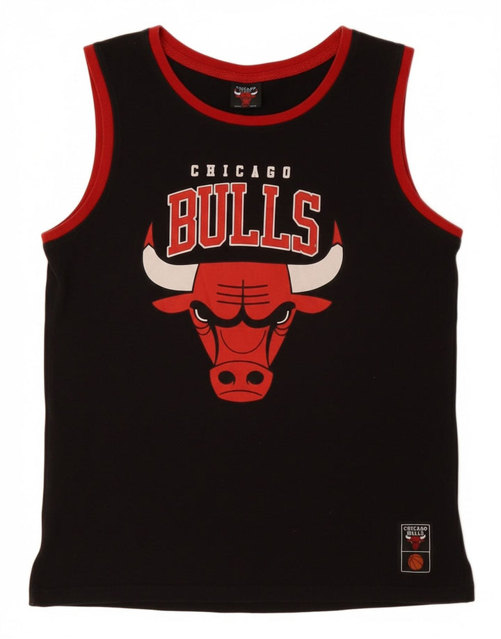 NBA Boys Chicago Bulls Graphic Vest Top 11-12 Years Black Cotton