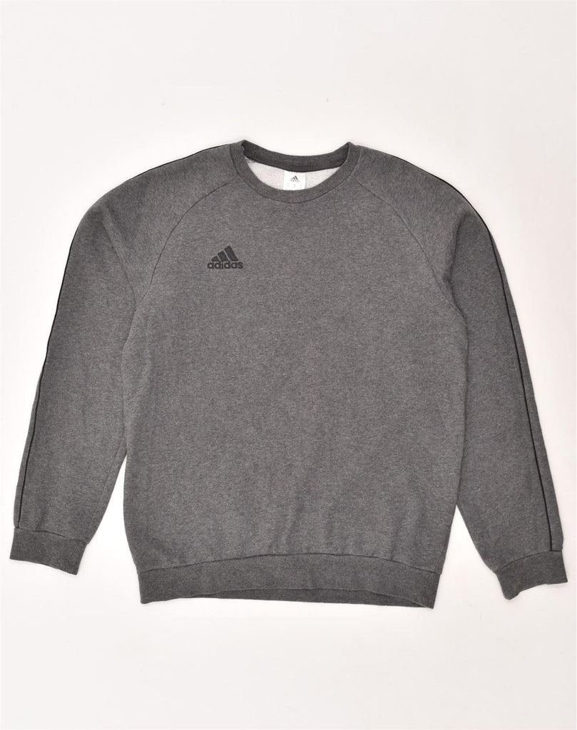 ADIDAS Mens Sweatshirt Jumper Medium Grey Cotton | Vintage Adidas | Thrift | Second-Hand Adidas | Used Clothing | Messina Hembry 