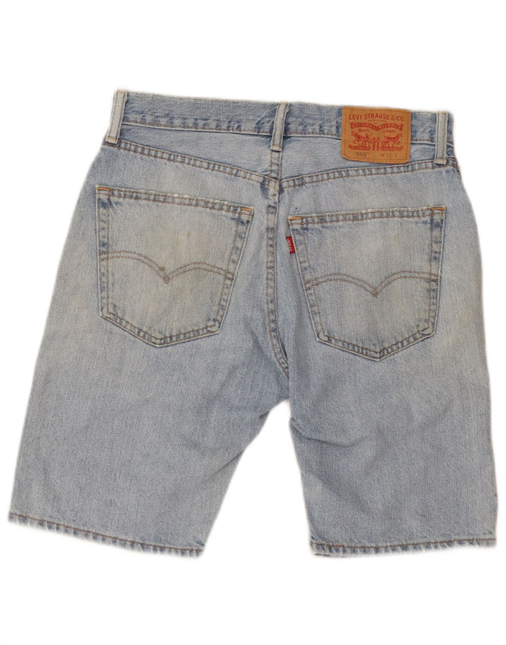 Levi's Mens 505 Distressed Denim Shorts W31 Medium Blue Cotton
