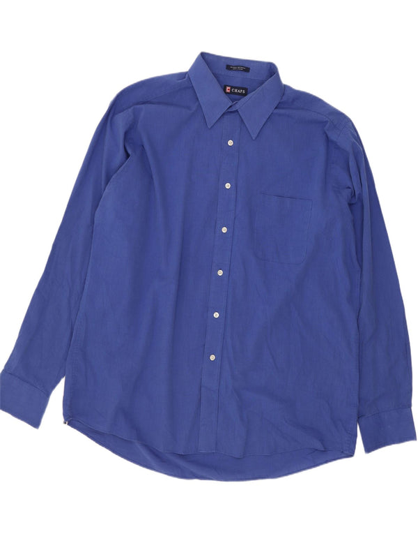 Chaps Mens Shirt Size 17 1/2 XL Blue Cotton