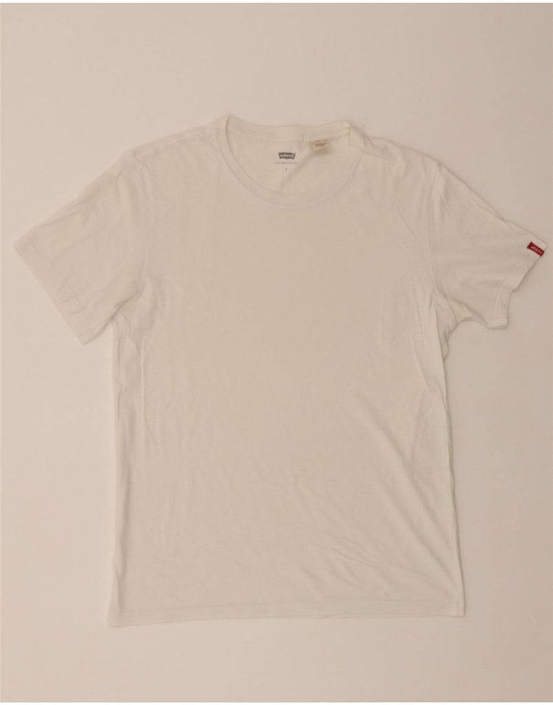 LEVI'S Mens T-Shirt Top Small White Vintage Levi's and Second-Hand Levi's from Messina Hembry 