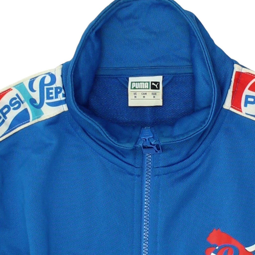 Pepsi-Cola Puma Mens Blue Soft Shell Track Jacket | Sportswear Soft Drink | Vintage Messina Hembry | Thrift | Second-Hand Messina Hembry | Used Clothing | Messina Hembry 