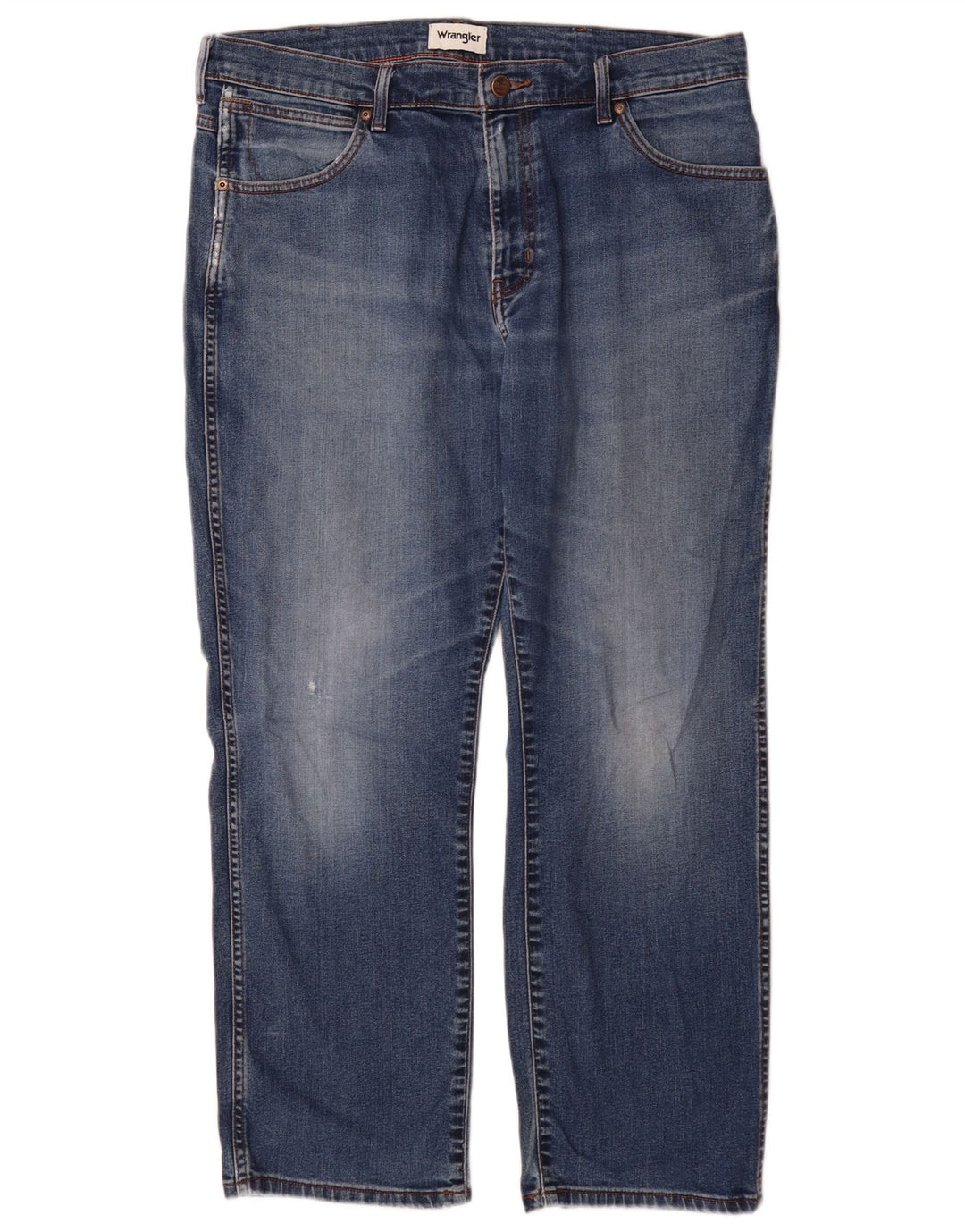 Wrangler Mens Texas Straight Jeans W36 L30 Blue Cotton
