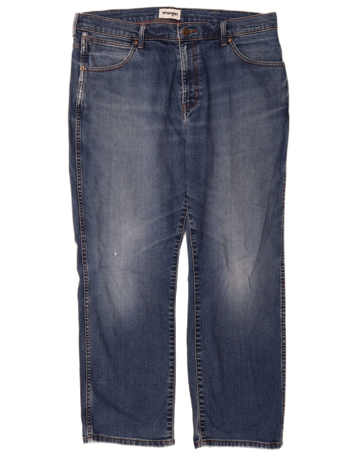 Wrangler Mens Texas Straight Jeans W36 L30 Blue Cotton