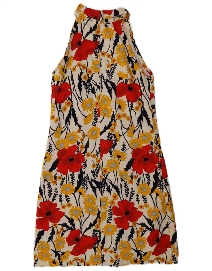 Leonard Womens Halter Dress UK 12 Medium Multicoloured Floral