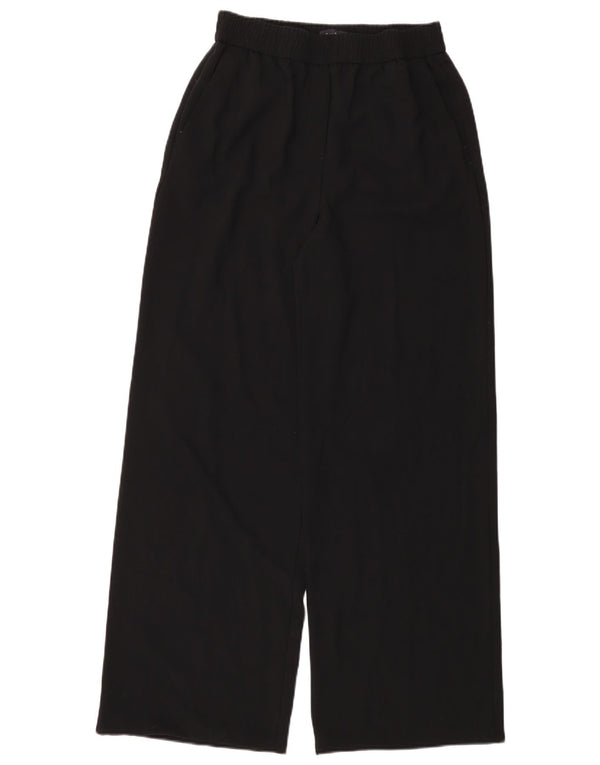Marks & Spencer Womens High Waist Chino Trousers UK 10 Small W30 L31 Black