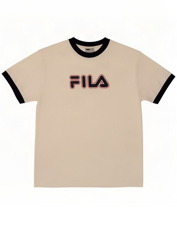 Fila Mens Graphic T-Shirt Top Large White
