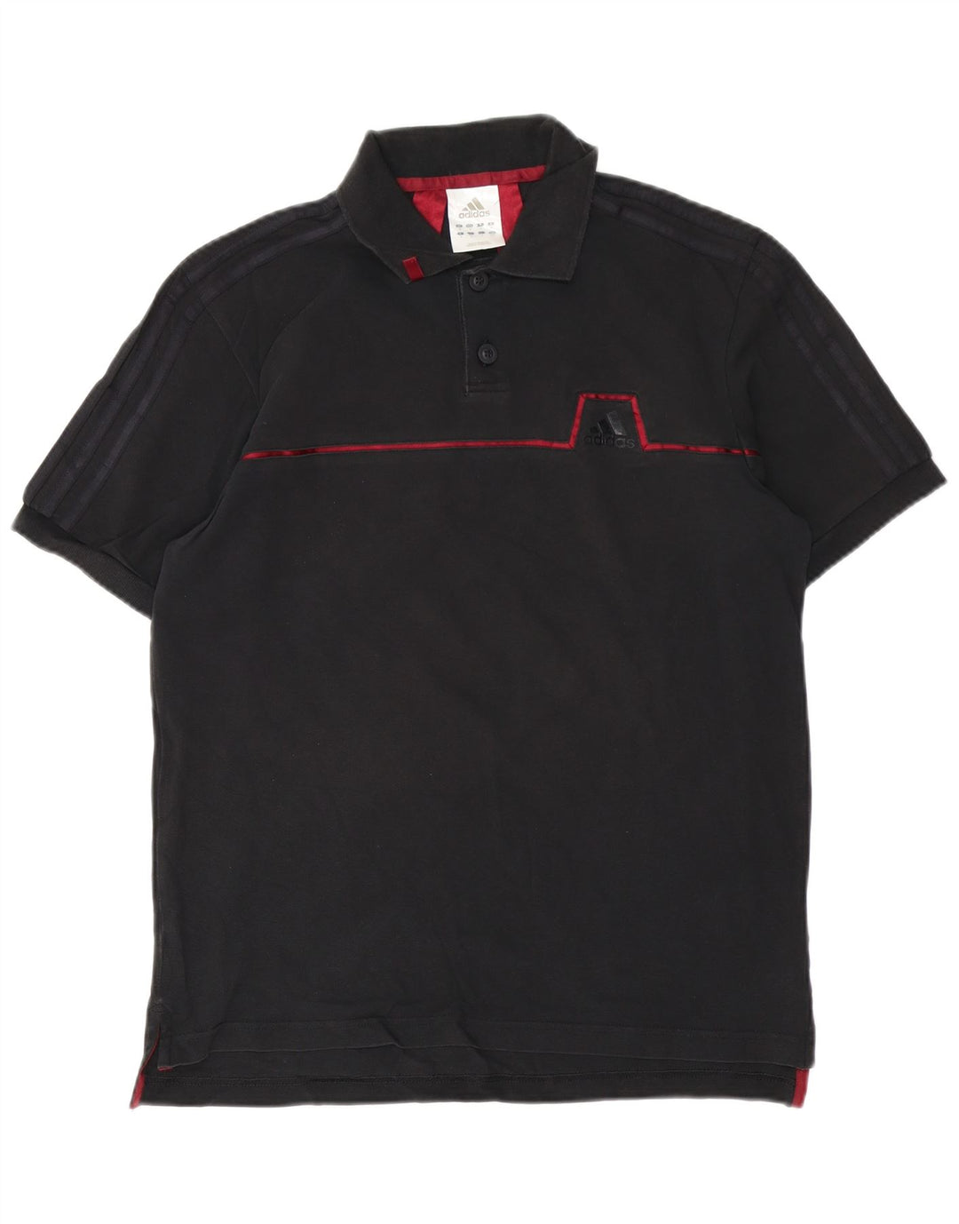 Adidas Mens Polo Shirt Medium Black Cotton