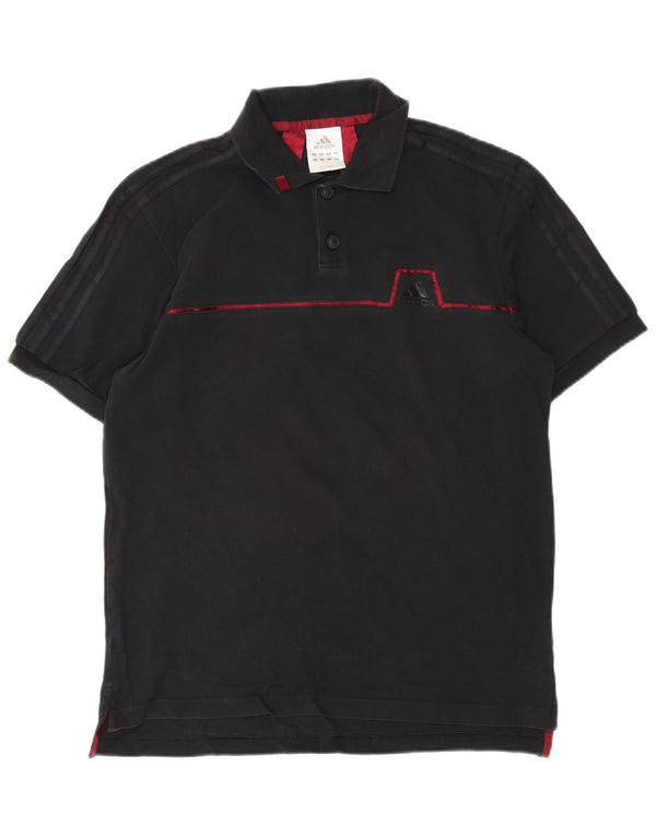 Adidas Mens Polo Shirt Medium Black Cotton