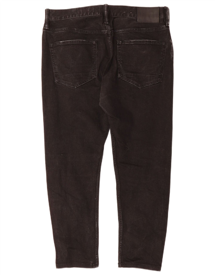 ALL SAINTS Mens Cigarette Cropped Jeans W33 L24 Black Cotton