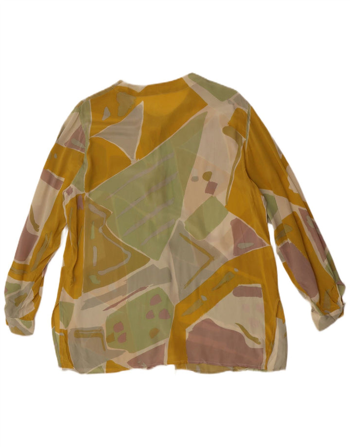 Vintage Womens See Through Shirt Blouse UK 14 Large Multicoloured
