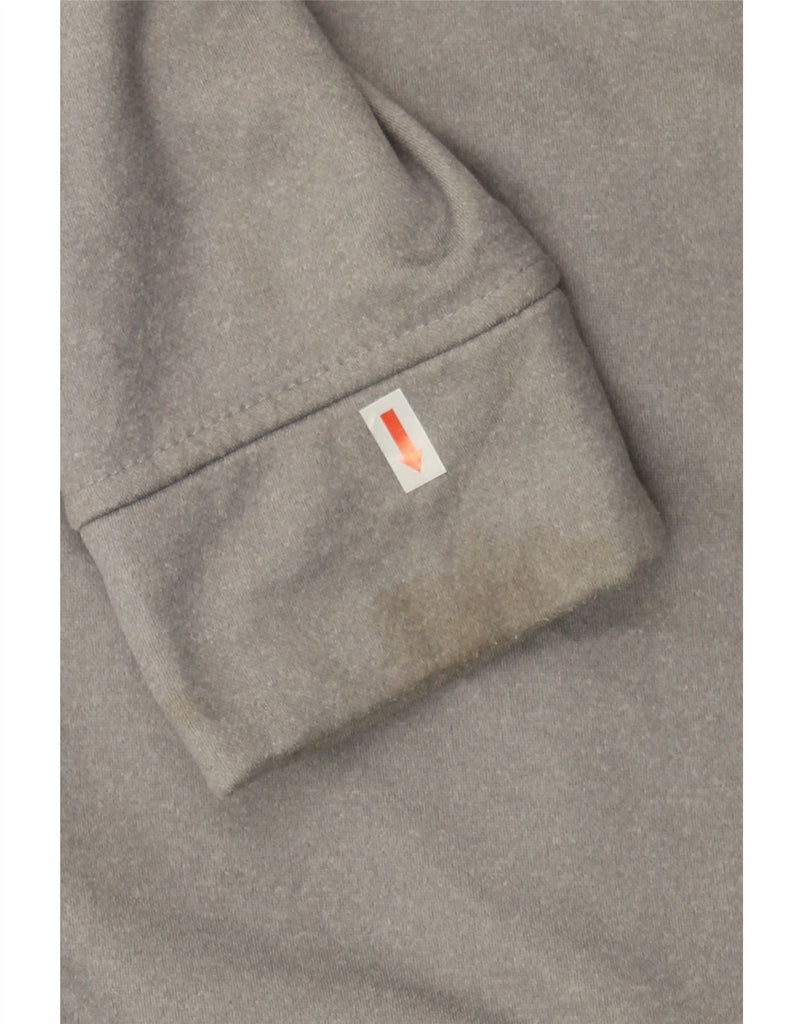 REEBOK Mens Zip Hoodie Sweater Medium Grey Colourblock Polyester Vintage Reebok and Second-Hand Reebok from Messina Hembry 