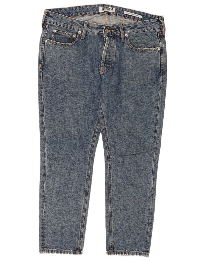 Uniform Womens Slim Jeans W33 L27 Blue Cotton