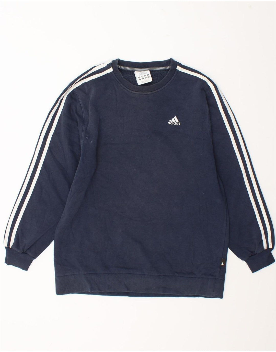 Adidas Mens Sweatshirt Jumper Small Navy Blue Cotton