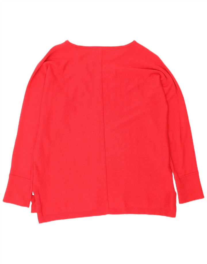 White Stuff Womens Boat Neck Jumper Sweater UK 12 Medium Red Cotton