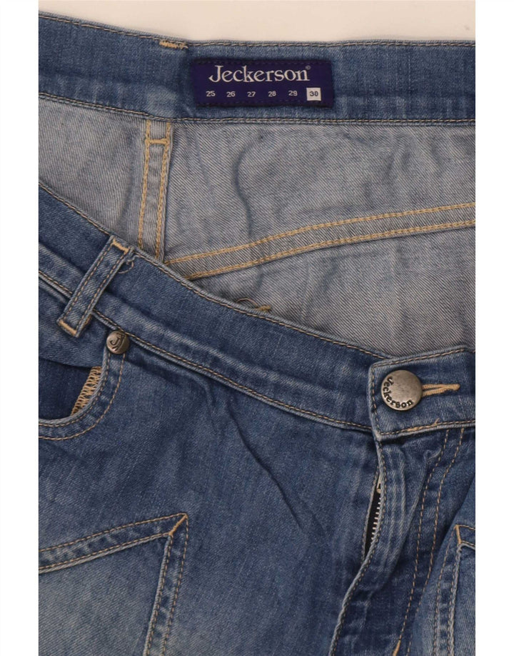 Jeckerson Womens Bermuda Denim Shorts Medium W30 Blue Cotton