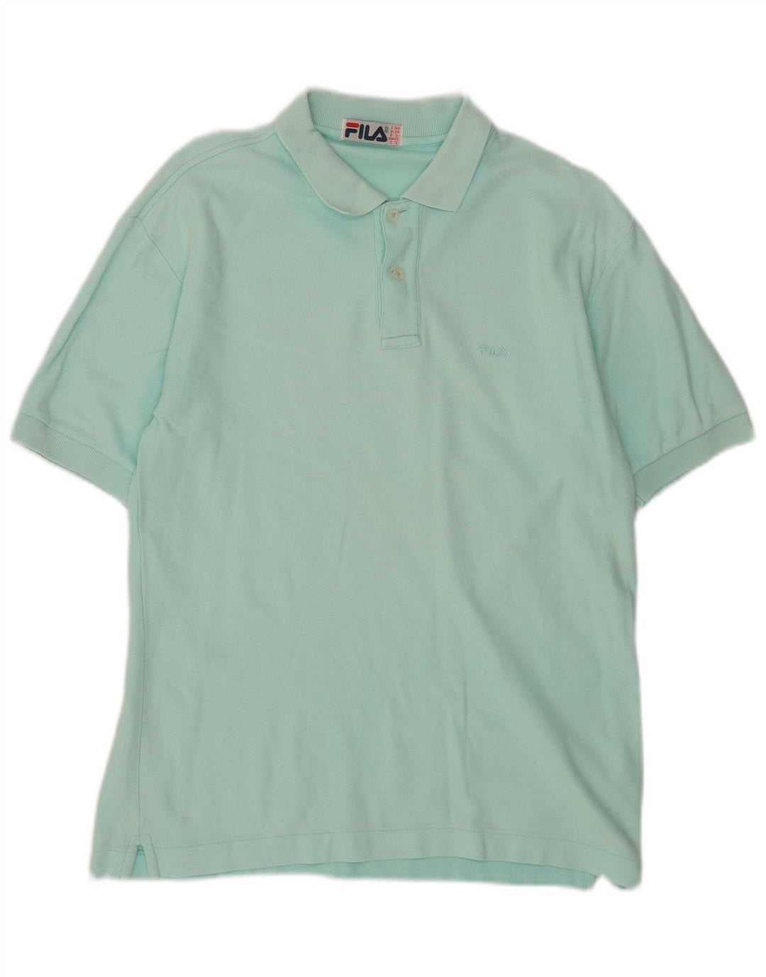 Fila Mens Polo Shirt XS Turquoise Cotton
