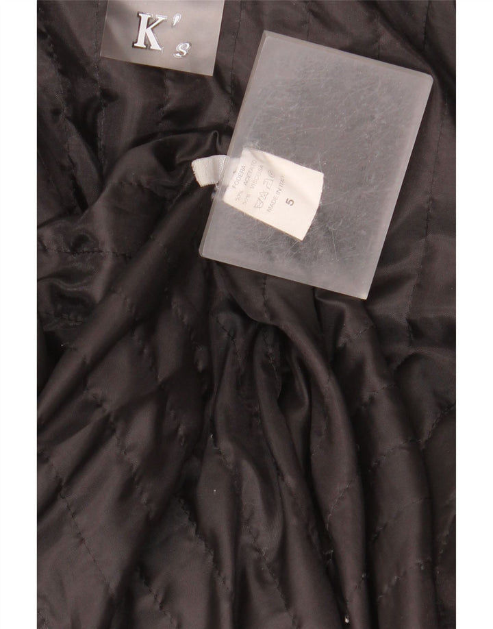 K'S Womens Leather Jacket IT 48 XL Black
