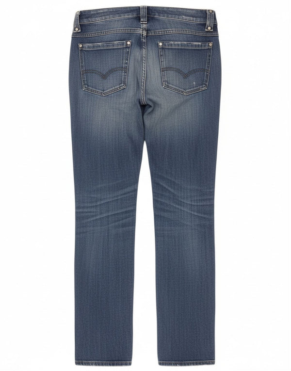 Diesel Womens Distressed Straight Jeans W30 L32 Blue Cotton