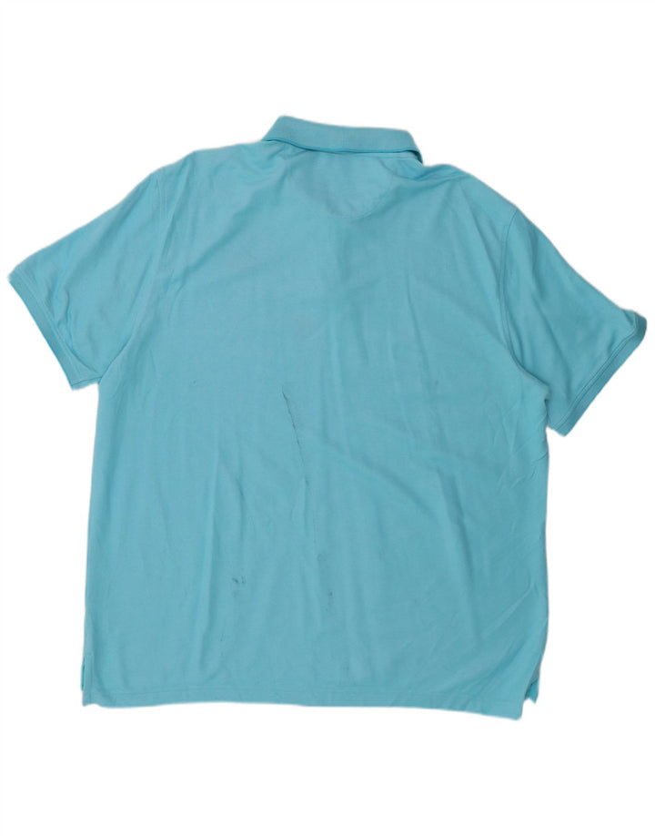 IZOD Mens Polo Shirt 2XL Blue Cotton