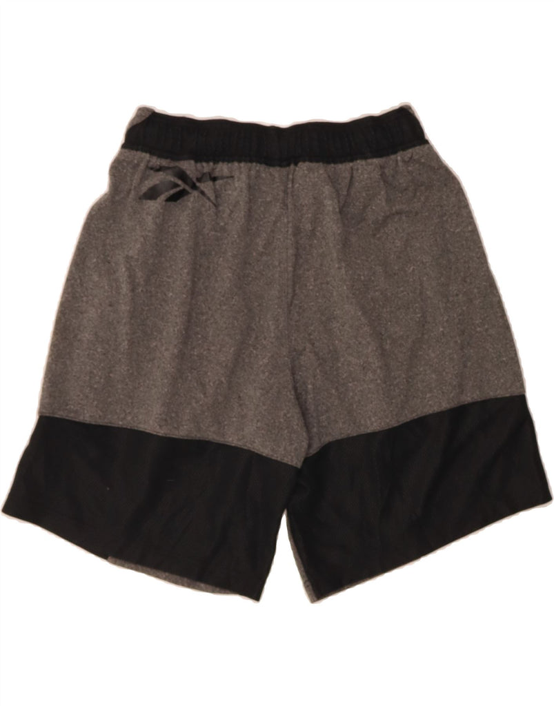 REEBOK Womens Sport Shorts UK 12 Medium  Grey Colourblock Polyester Vintage Reebok and Second-Hand Reebok from Messina Hembry 