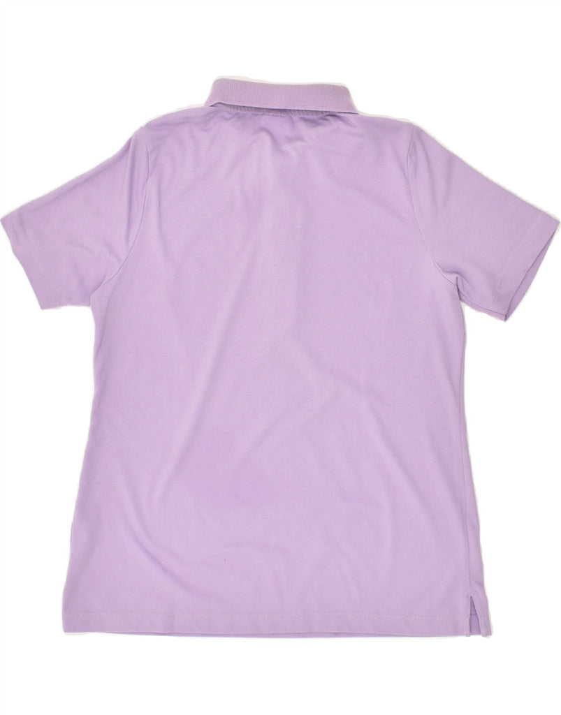 CHAMPION Womens Polo Shirt UK 14 Medium Purple Cotton | Vintage Champion | Thrift | Second-Hand Champion | Used Clothing | Messina Hembry 