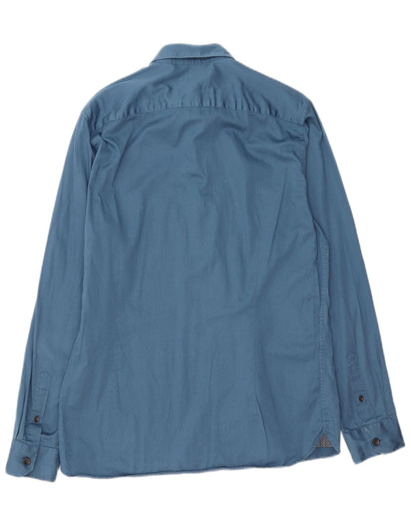 Ted Baker Mens Shirt Size 4 Large Blue Cotton