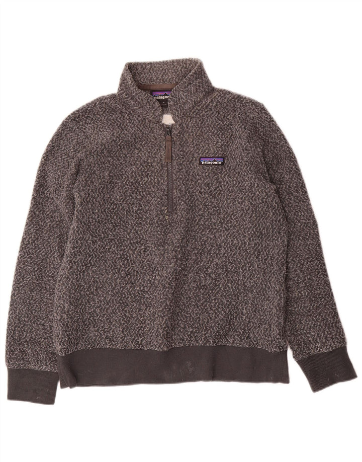 Patagonia Womens Fleece Jumper UK 10 Small Grey Polyester