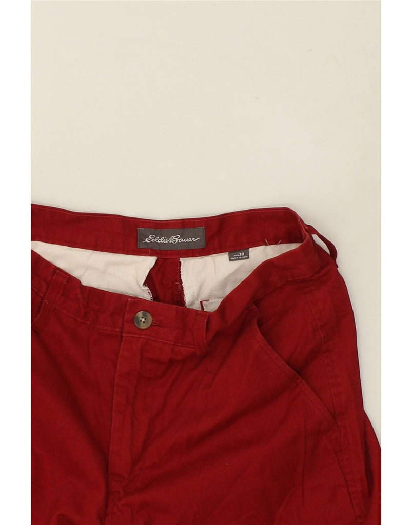 EDDIE BAUER Mens Chino Shorts W30 Medium Red Cotton | Vintage Eddie Bauer | Thrift | Second-Hand Eddie Bauer | Used Clothing | Messina Hembry 