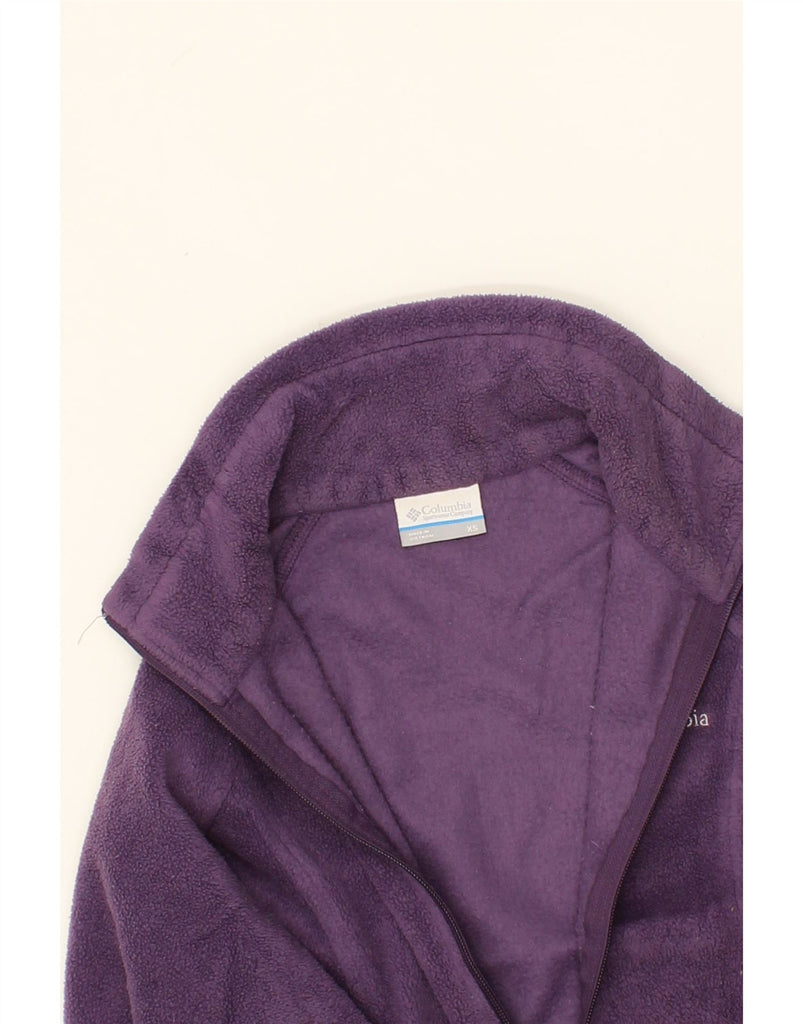 COLUMBIA Womens Fleece Jacket UK 6 XS Purple Polyester Vintage Columbia and Second-Hand Columbia from Messina Hembry 