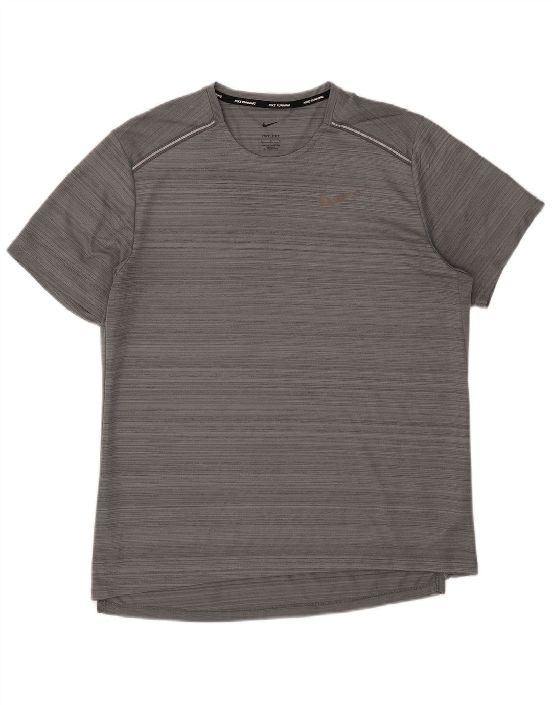 Nike Mens Dri Fit T-Shirt Top Large Grey Polyester