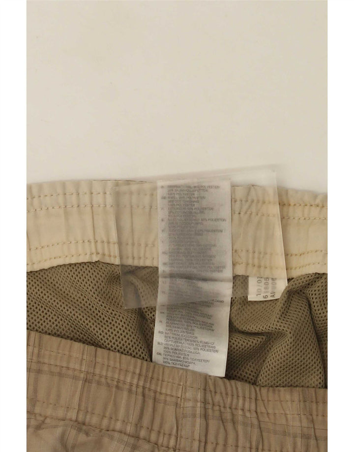 Adidas Mens Swimming Shorts Large Beige Check Polyester