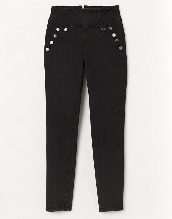 Guess Womens High Rise Skinny Jeans W27 L29 Black Cotton