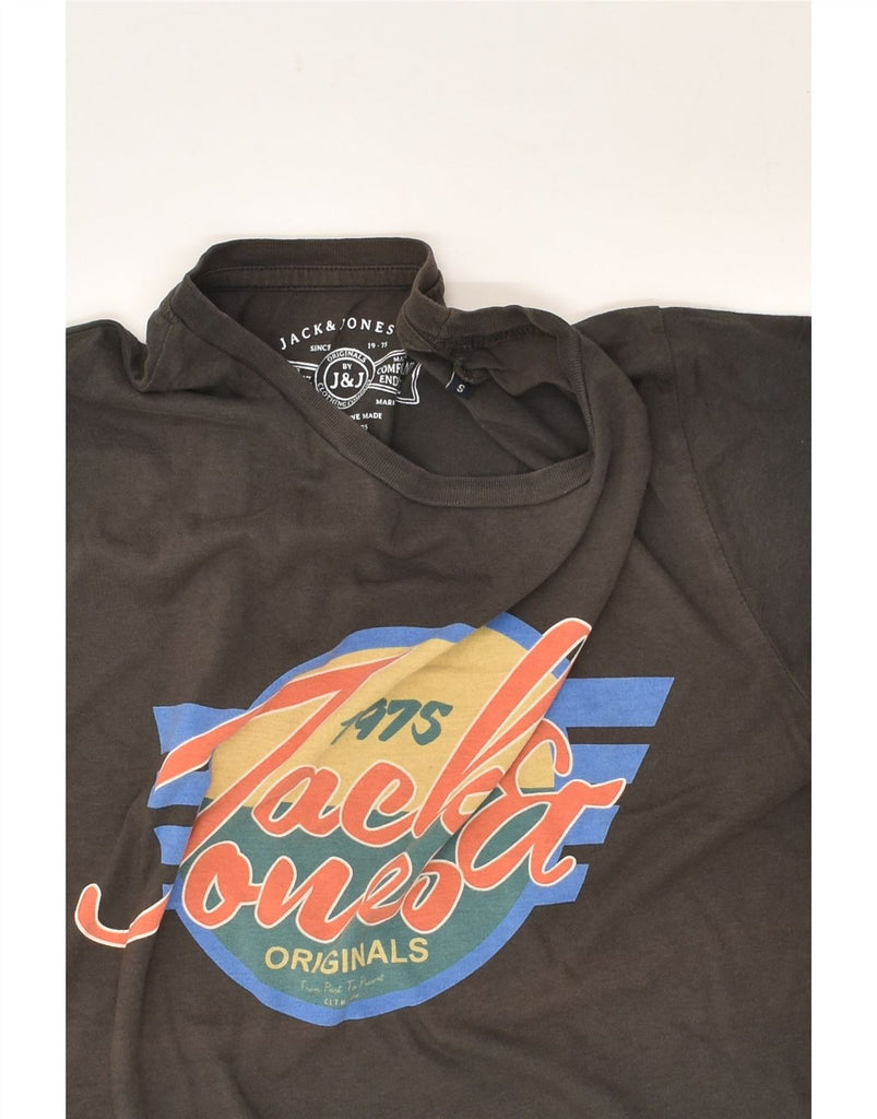 JACK & JONES Mens Graphic T-Shirt Top Small Black Cotton | Vintage Jack & Jones | Thrift | Second-Hand Jack & Jones | Used Clothing | Messina Hembry 