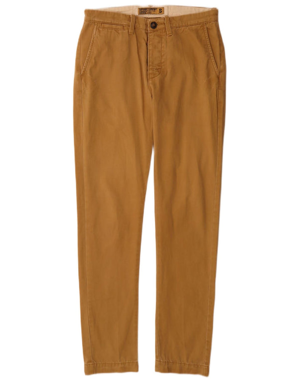 Superdry Mens Slim Chino Trousers Small W28 L32 Beige Cotton