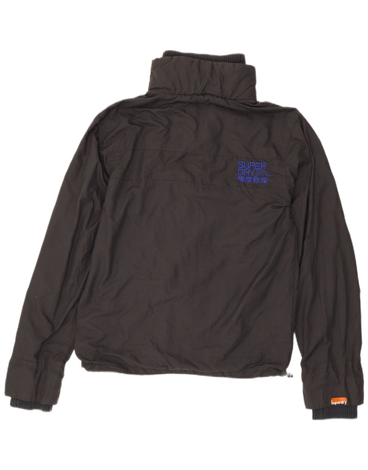 Superdry Mens Rain Jacket UK 42 XL Grey Nylon