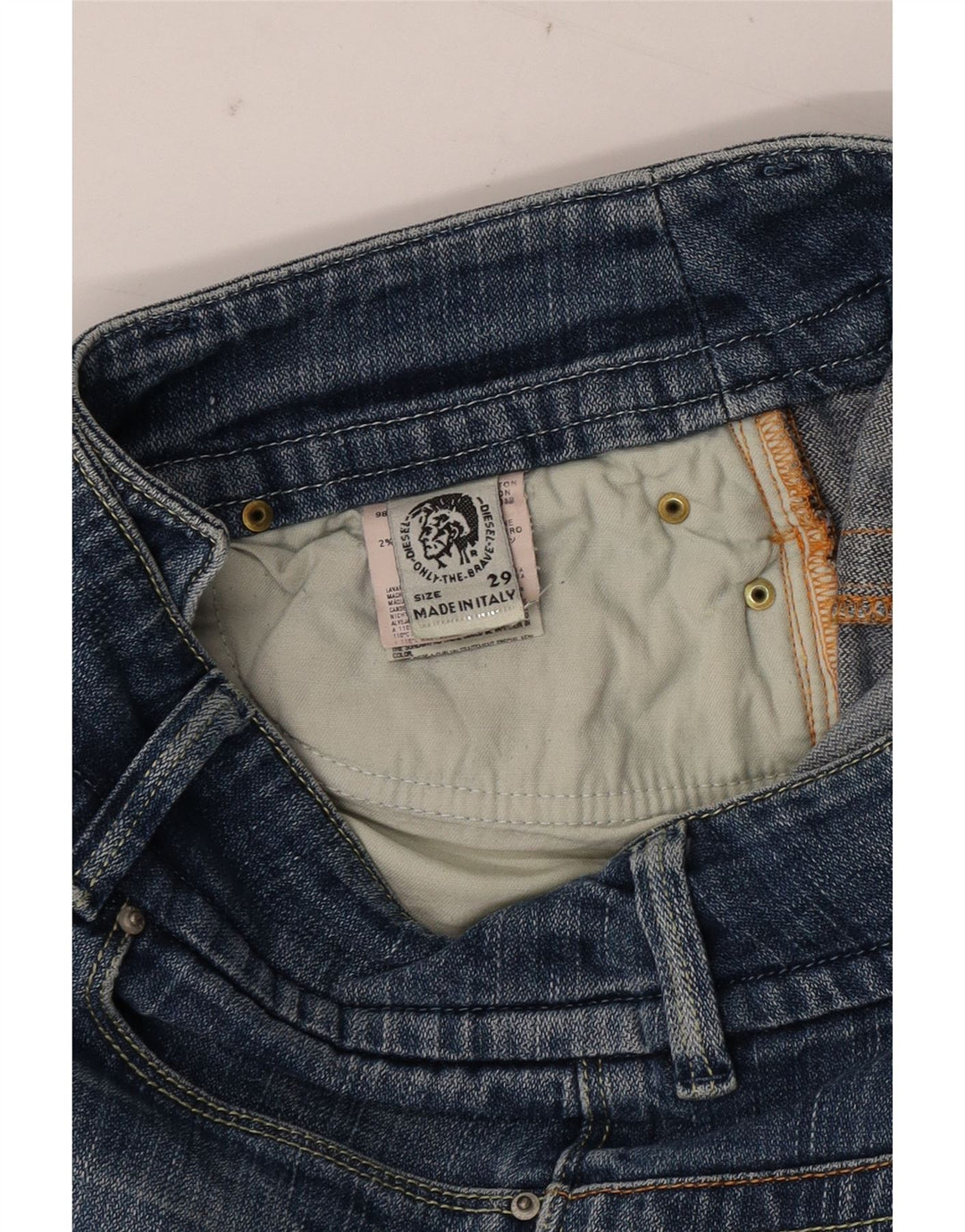 DIESEL Womens Straight Jeans W29 L30 Blue Cotton