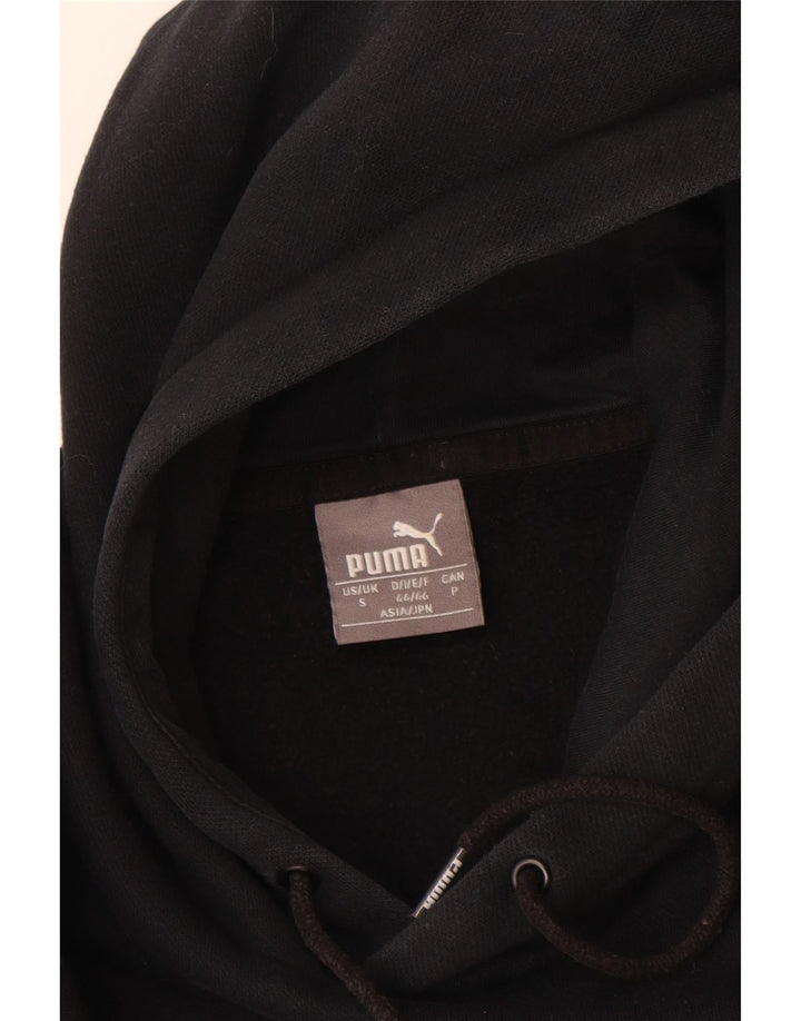 Puma Mens Graphic Hoodie Jumper Small Black Cotton